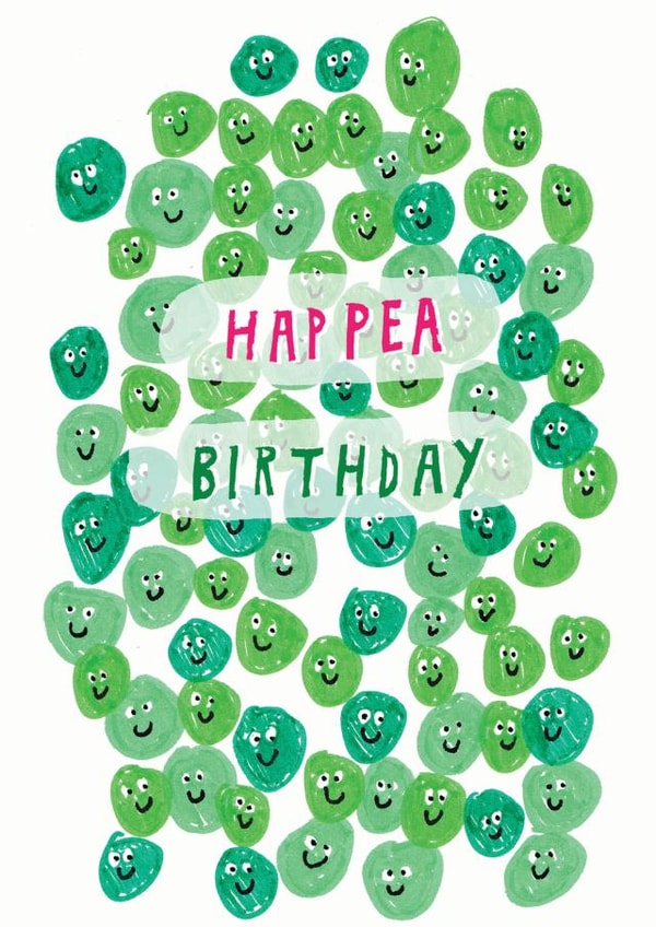 pea peas Birthday Card 17281 created by Heather More Illustration
