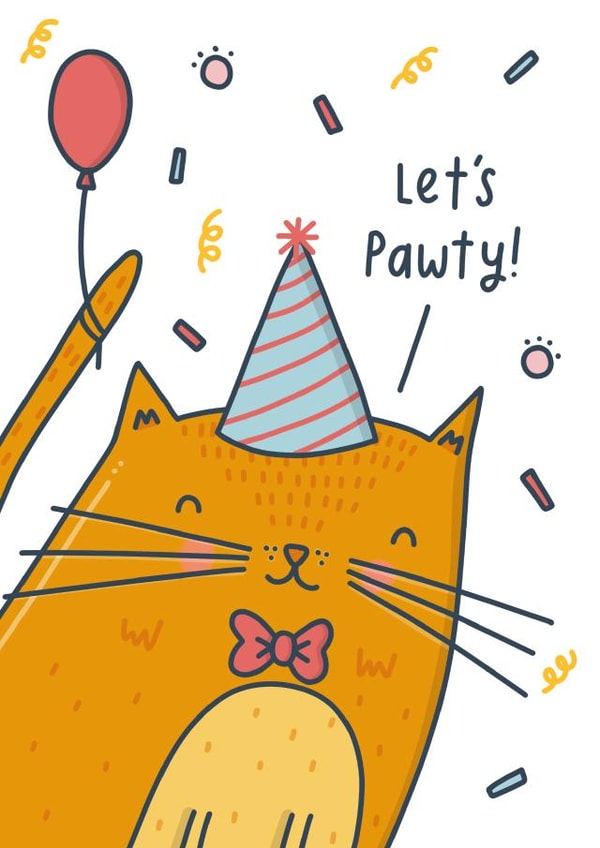 Let's Pawty Birthday Card created by Joanne Hawker