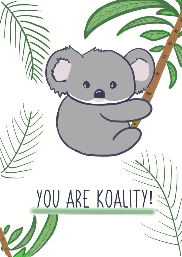 koality pun Thank You Card 19307 created by BonDoodle