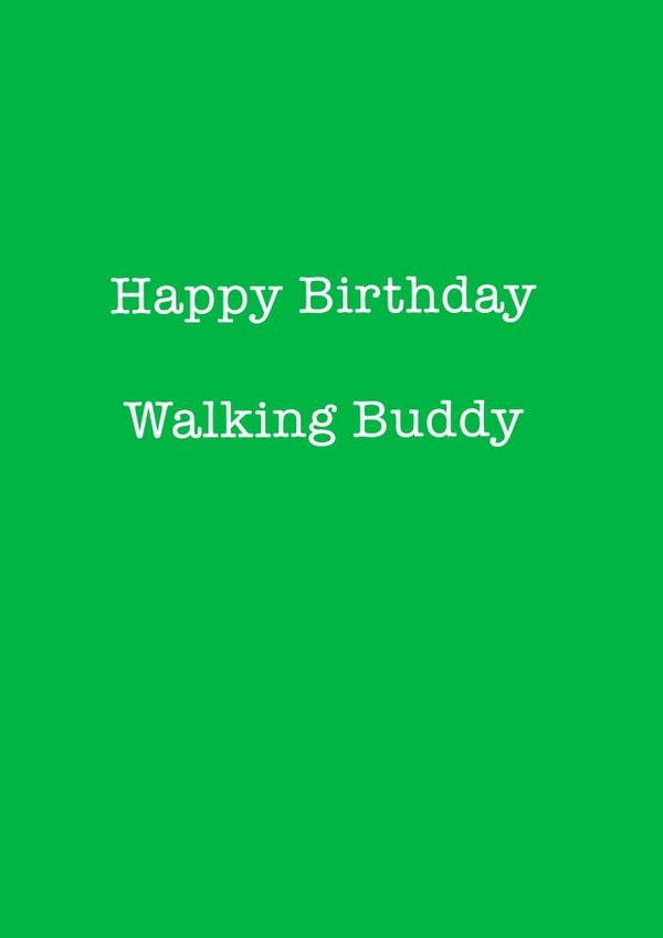 walking buddy Birthday Card 13457 created by Running Cards UK