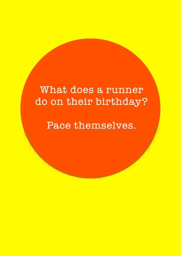 runner running Card 36800 created by Running Cards UK