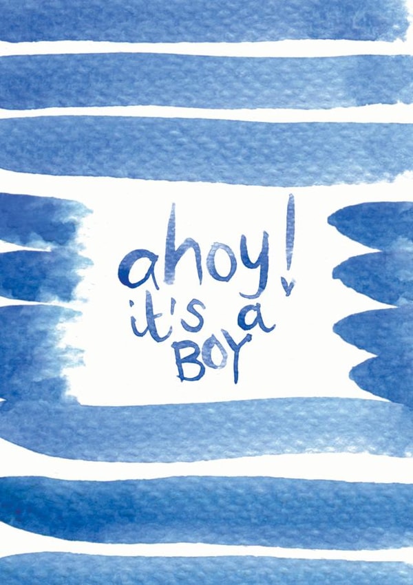 ahoy it's a boy New Baby Card 19106 created by Miss Magpie Fashion Spy