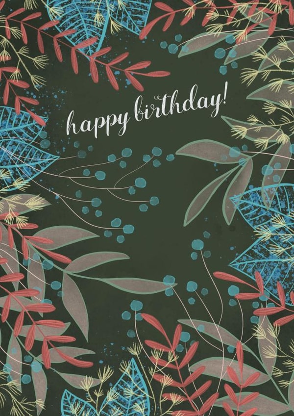 birthday foliage Card 23082 created by Megan Higgins