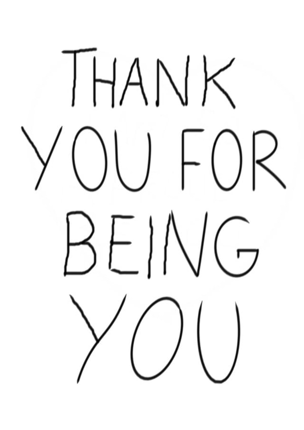 Thank you for being you Card created by Meg Archer