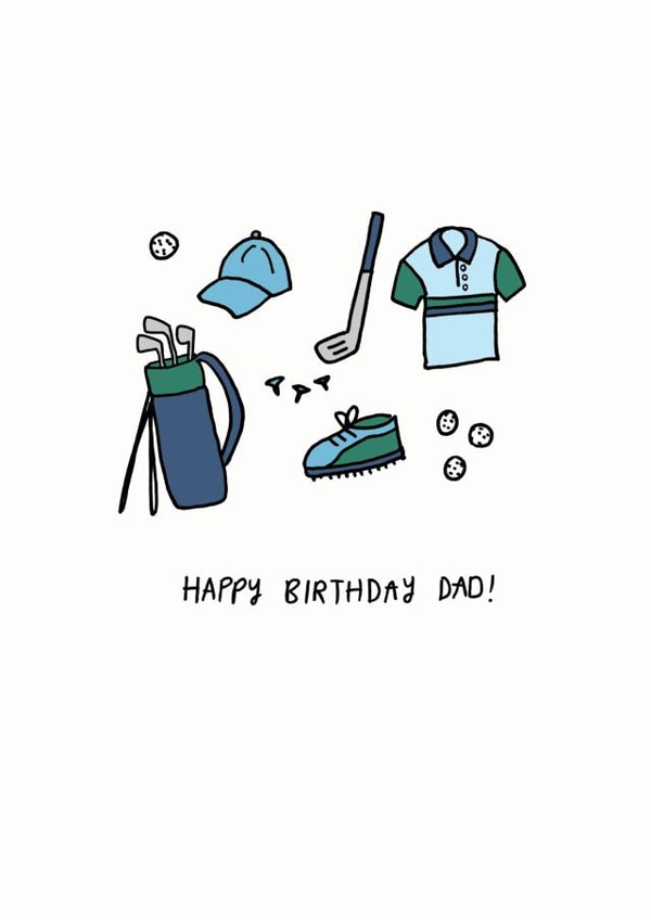 golf dad Birthday Card 18627 created by Jessica Woodhouse