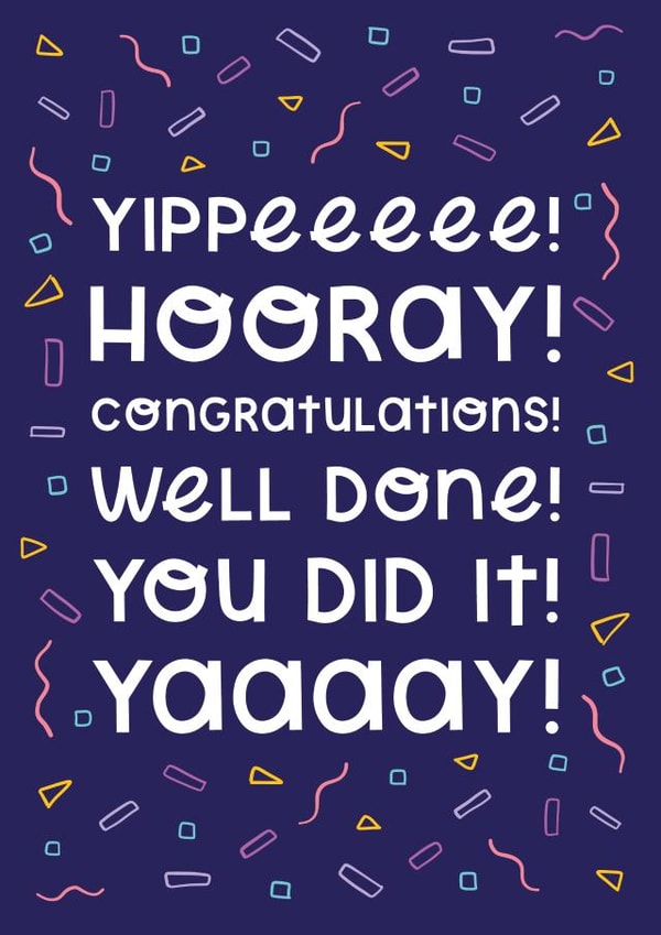 You did it celebration card created by Joanne Hawker