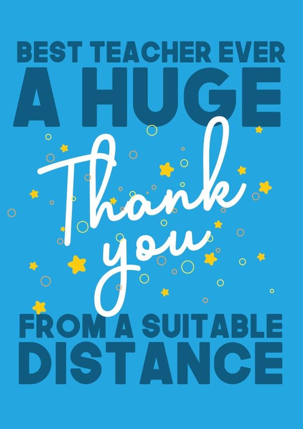 teacher best Thank You Card 40135 created by WillyBee