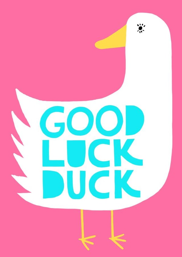 Good luck good luck duck Card 44022 created by Pru Close