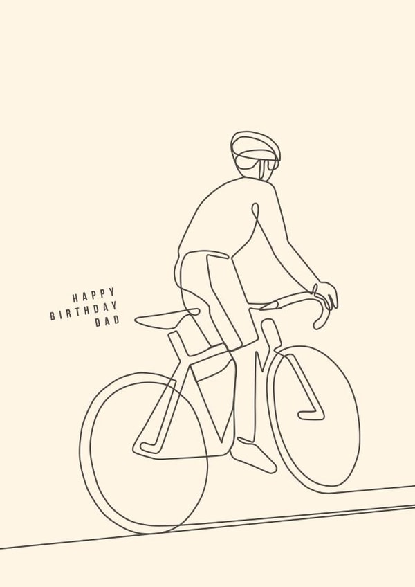 Cycling Bike Birthday Card 11646 created by The Sunday Cyclist