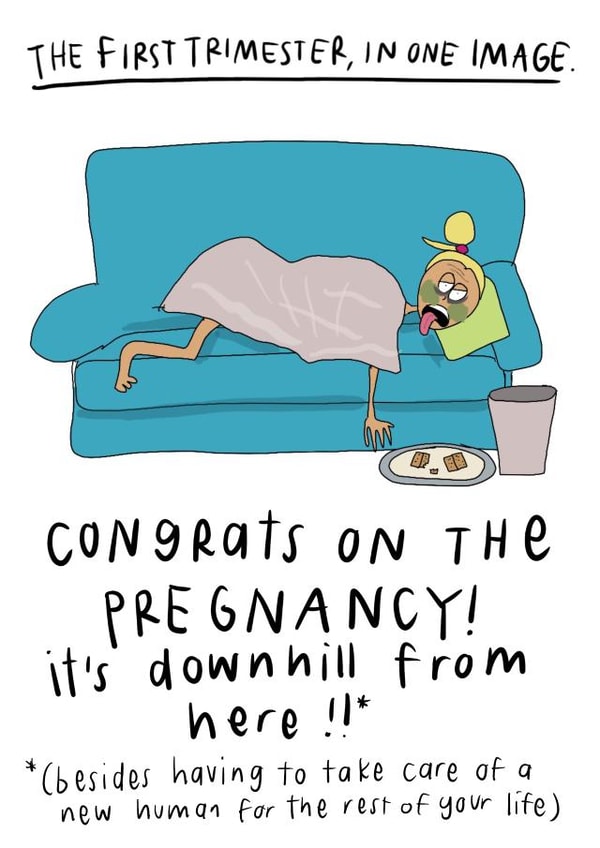 Pregnancy funny Pregnancy Card 4669 created by Che Dyer