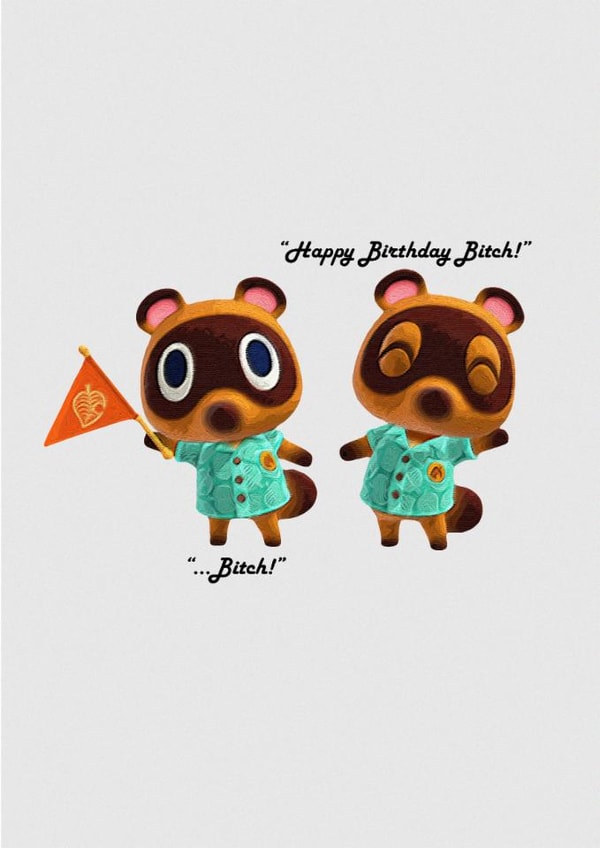 animal crossing nooklings Birthday Card 15068 created by Amy 