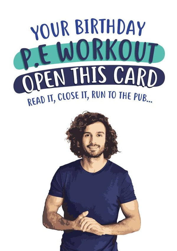 Joe Wicks Pubs Open Birthday Card 33644 created by @linesbehind