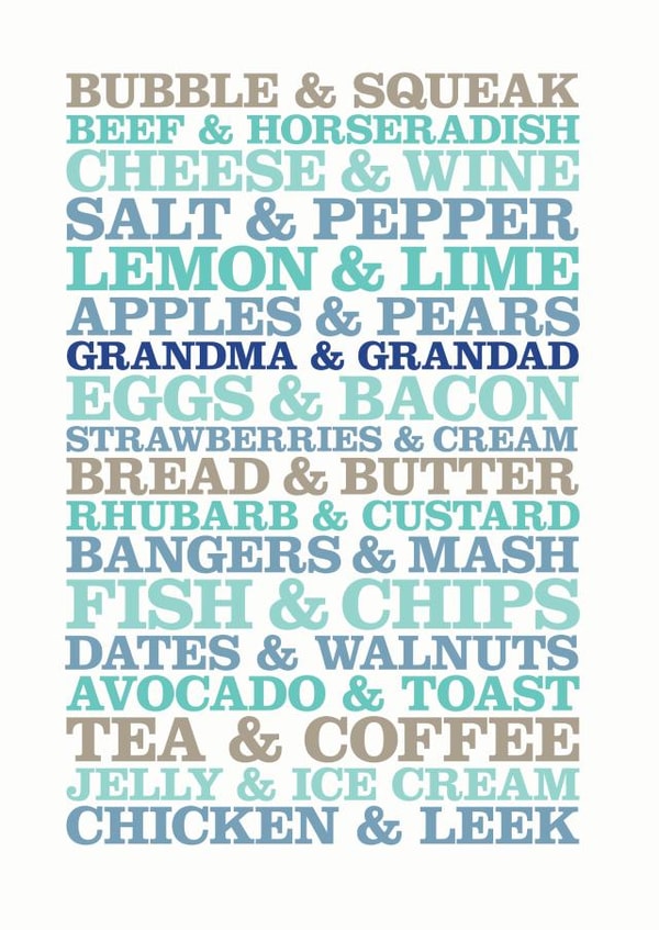 Grandma and grandad bacon and eggs Anniversary Card 13641 created by Rosie Robins