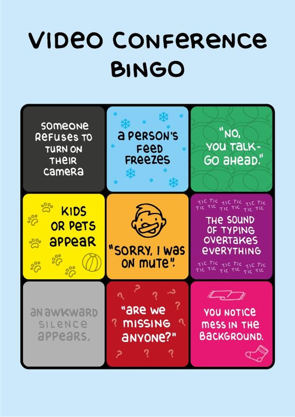 zoom colleague Birthday Card 38436 created by Huxters