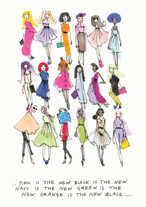 fashion drawing Birthday Card 19108 created by Miss Magpie Fashion Spy