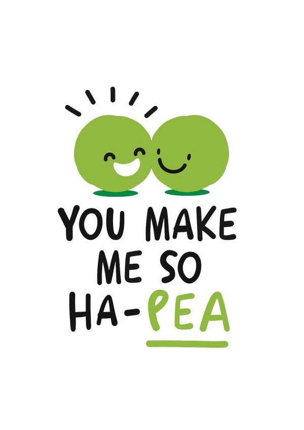 happy pea Love & Friendship Card 4702 created by Conor Rawson