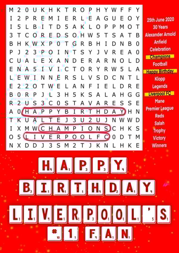 liverpool football Birthday Card 15434 created by Kerrylovescards