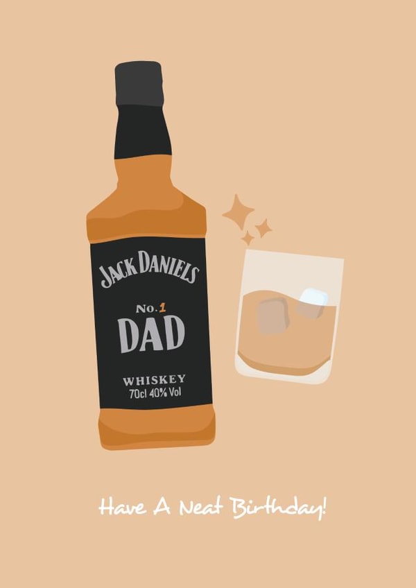 whiskey neat Birthday Card 42328 created by emily.reevedesigns