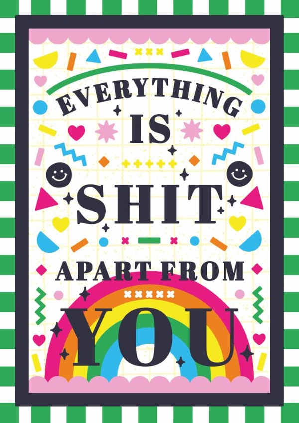 Valentine's Day Funny Card For Partner - Rainbow Anniversary - Silly Romance created by Creative Joy