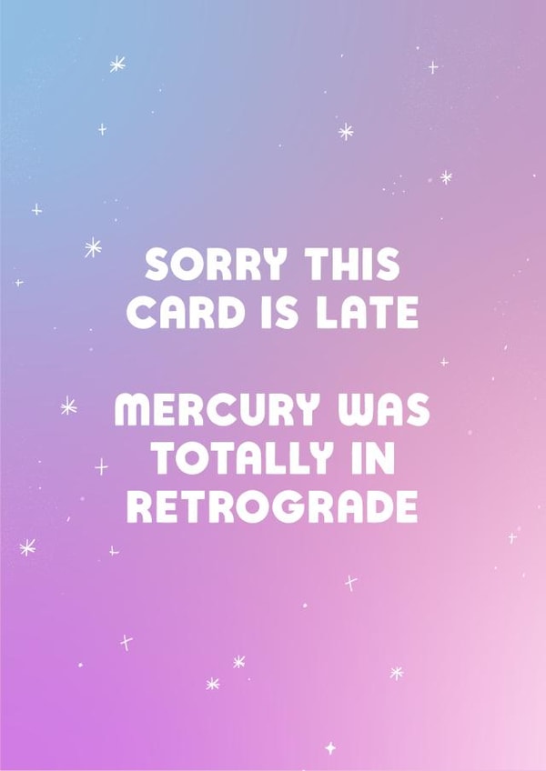 retrograde astrology Birthday Card 24998 created by Charly Clements