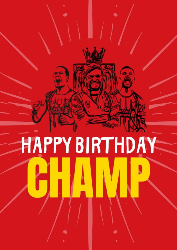 liverpool premier league Birthday Card 12386 created by Original Fox Cards