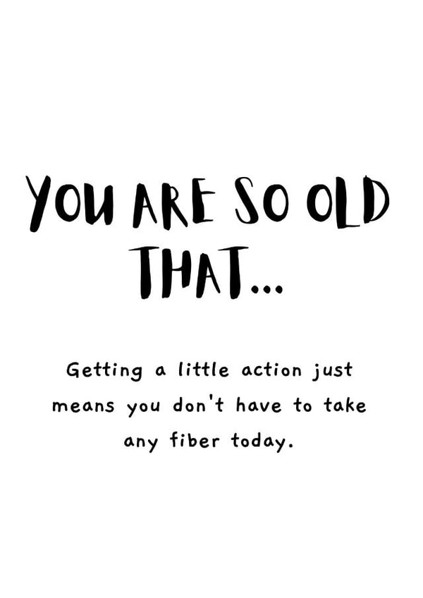 funny fiber Birthday Card 14906 created by original fox designs