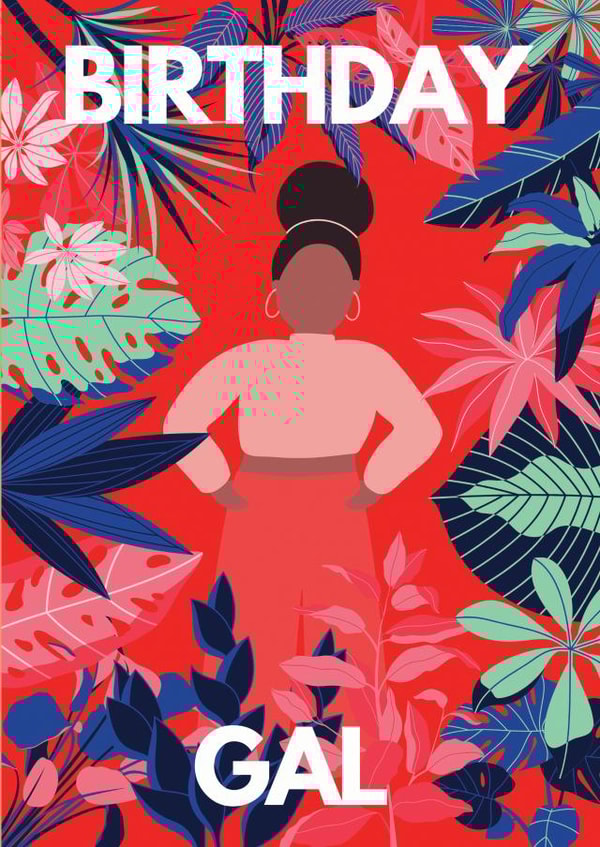 girl plants Birthday Card 19336 created by Nina Bombina