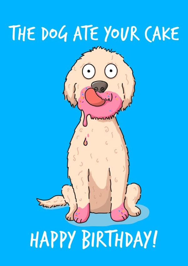 dog ate Birthday Card 17153 created by Leanneco.Studio