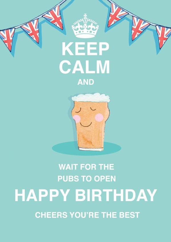 keep calm Birthday Card 25214 created by Siobhan at april rose