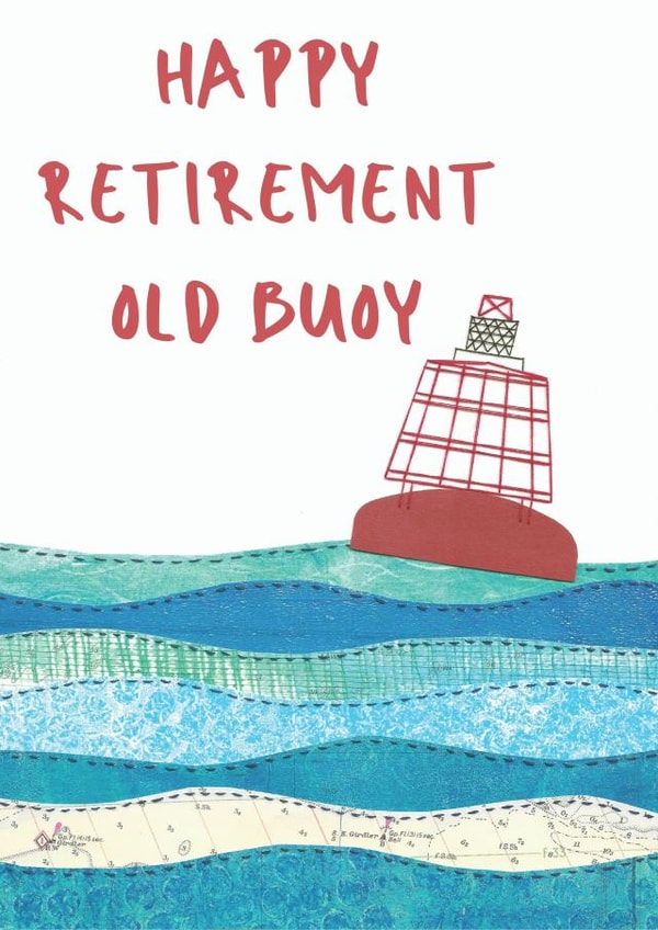 Happy Retirement old boy, nautical buoy card created by NaviStitch