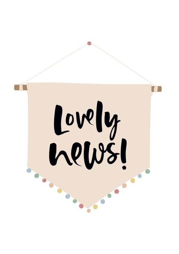 lovely news flag Congratulations Card 10569 created by Too Wordy