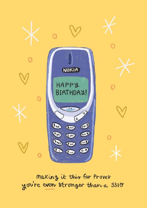 Nokia 3310 Birthday Card created by Faye Finney