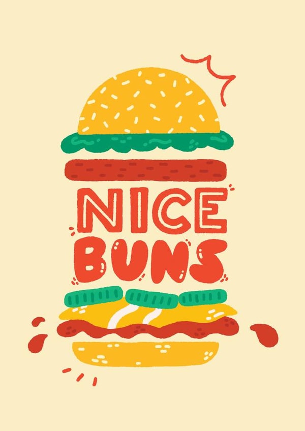 nice buns cheeky Anniversary Card 41556 created by Matt Joyce