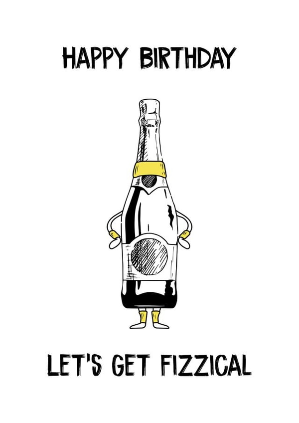 celebration champagne Birthday Card 19356 created by Sketched and Wandered