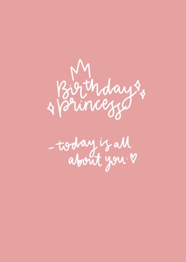 princess all about you Birthday Card 11060 created by The Posh Paper co.