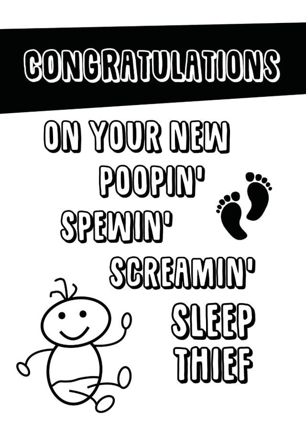 baby congratulations Card 44206 created by PaperJam Creative