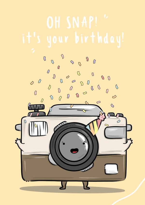 camera photographer Birthday Card 17802 created by The Tipsy Turtle