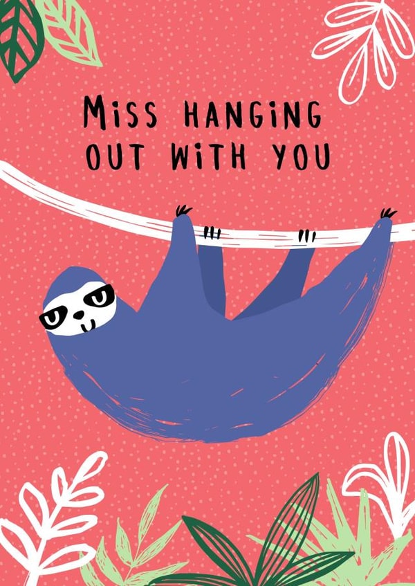 sloth miss you Love & Friendship Card 16456 created by Jessica Eyre