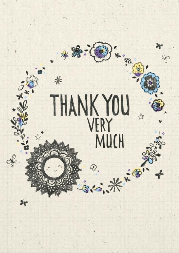 thank you thanks Thank You Card 3307 created by Cathy Haworth
