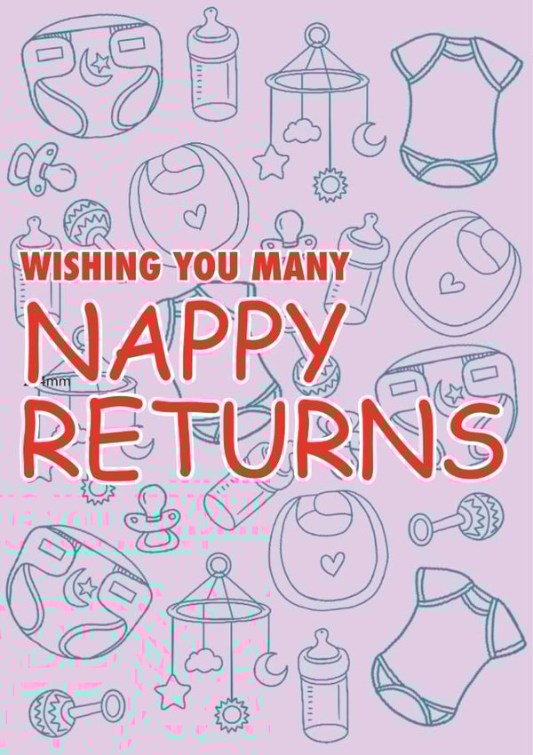 nappy happy New Baby Card 13920 created by Emma Mattinson Design Studio