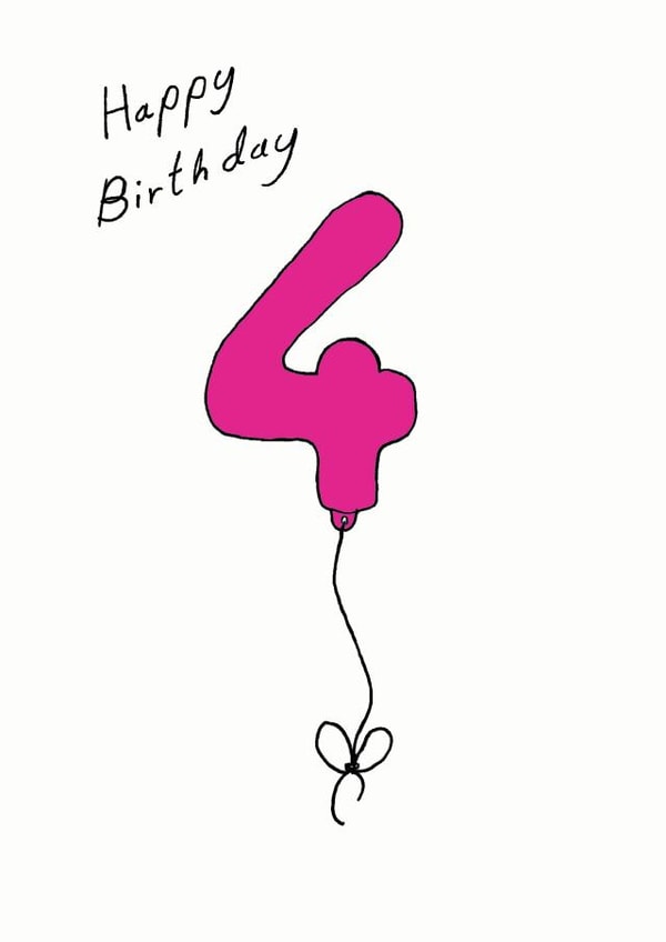 four 4 Birthday Card 7095 created by A Ray of Sunshine Cards