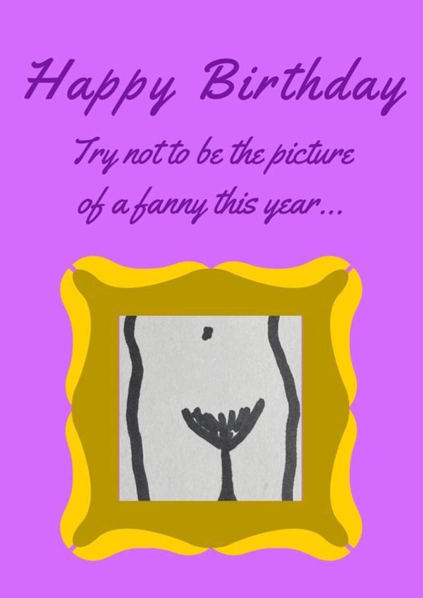 picture fanny Birthday Card 19502 created by Paw Prints