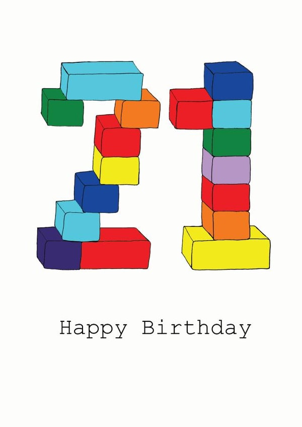 21 21st Birthday Card 7110 created by A Ray of Sunshine Cards