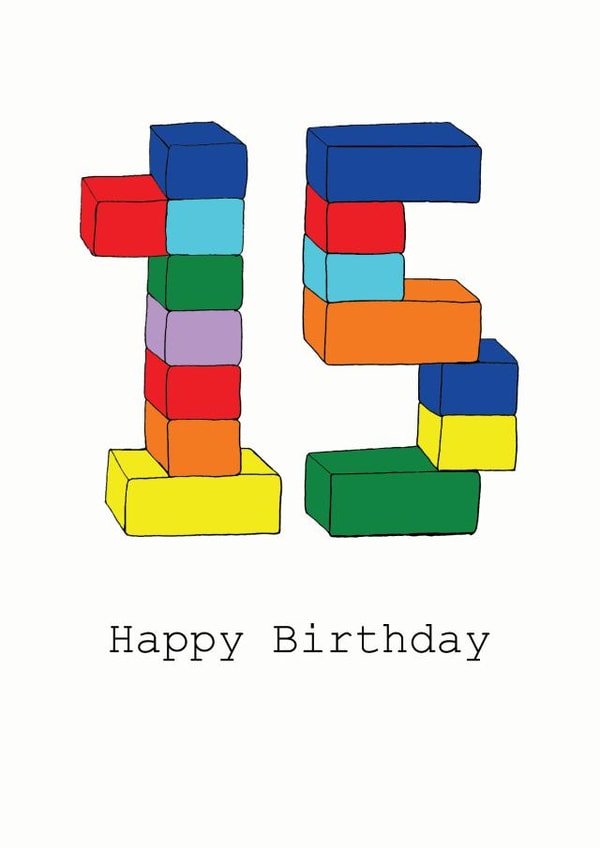 15th 15 Birthday Card 7111 created by A Ray of Sunshine Cards