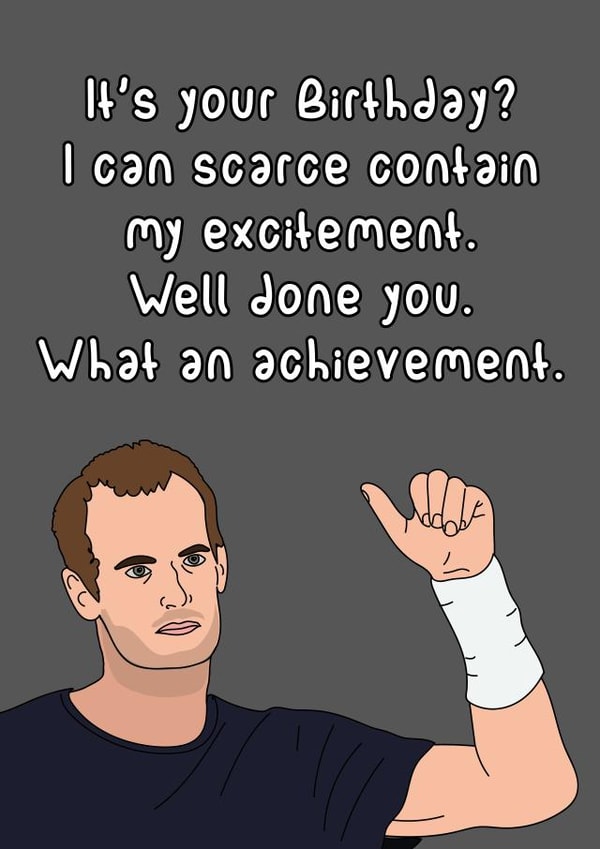 Andy Murray Tennis Birthday Card 14324 created by Dottie Mottie