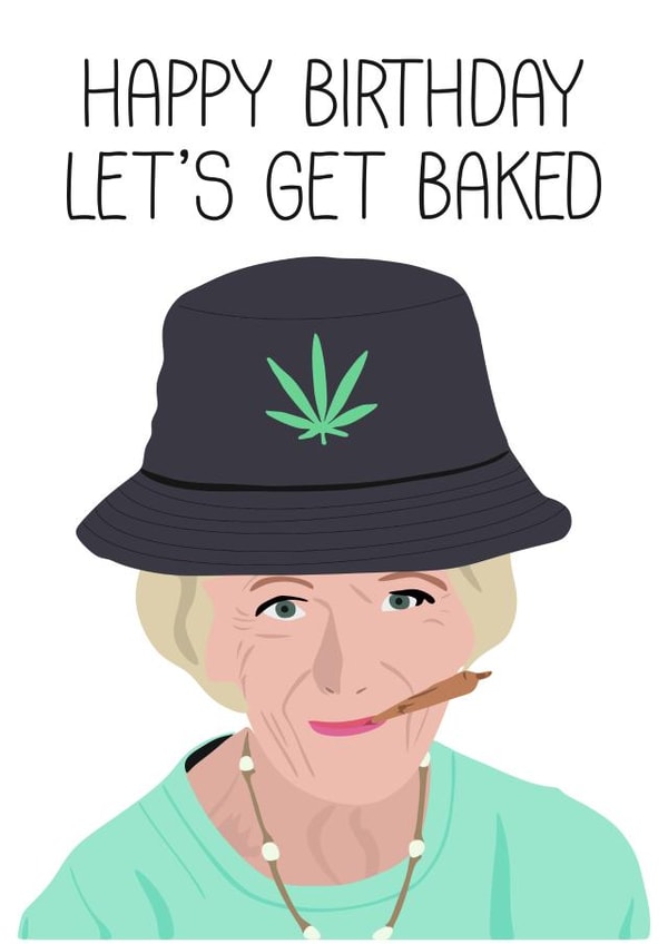 Funny Birthday Card - Mary Berry - Pun - Happy Birthday Let's Get Baked created by MintCards