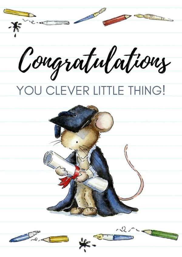 congratulations clever Graduation Card 16536 created by Kate Garrett