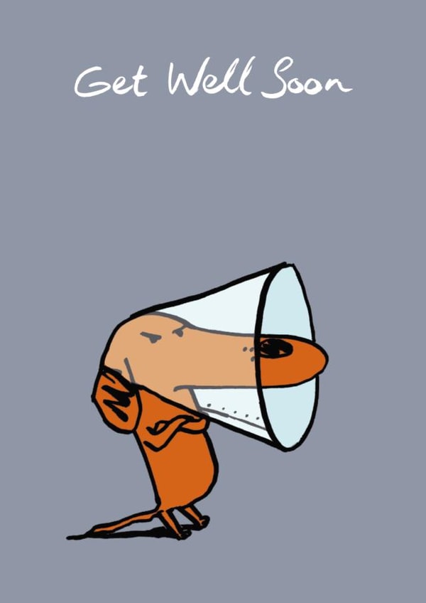 dachshund dog Get Well Card 9577 created by Cardinky