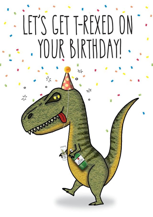 dinosaur gin Birthday Card 14725 created by All The Best