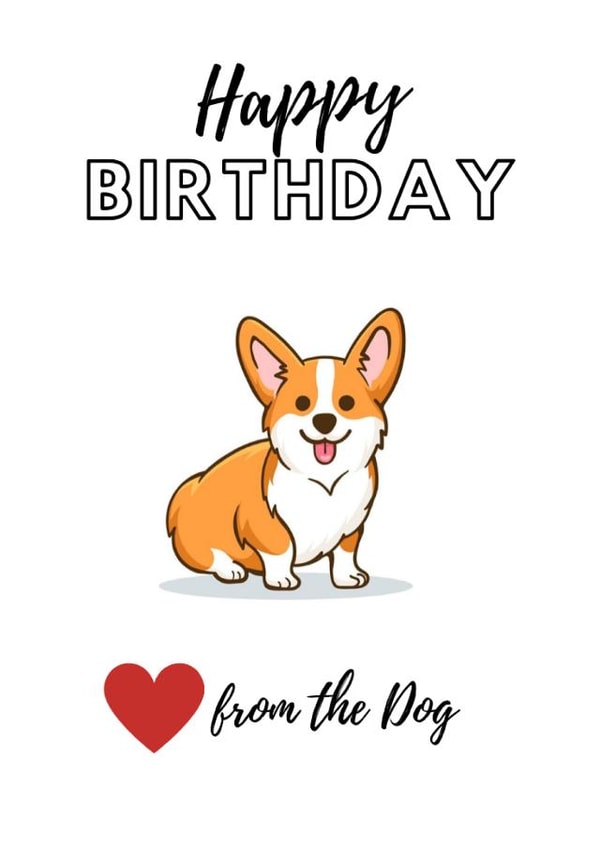 pet corgi Birthday Card 14805 created by Love from the Pet
